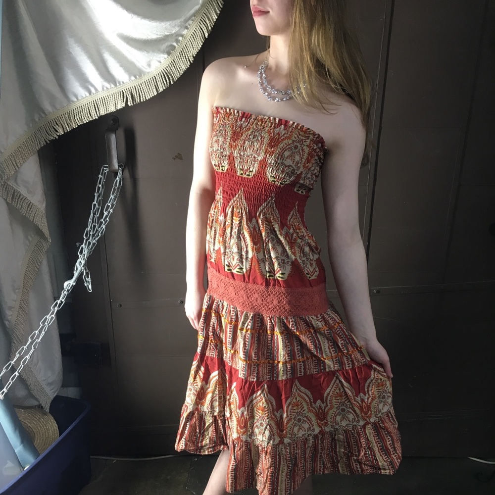 BEAUTIFUL! She's Cool Boho Strapless Dress